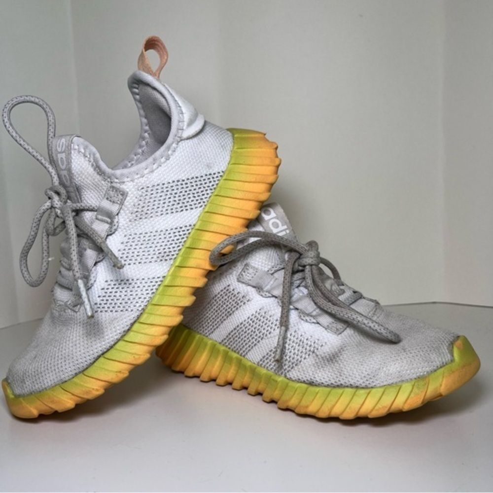 Adidas Kids Boys Sneakers in Gray with Orange Soles